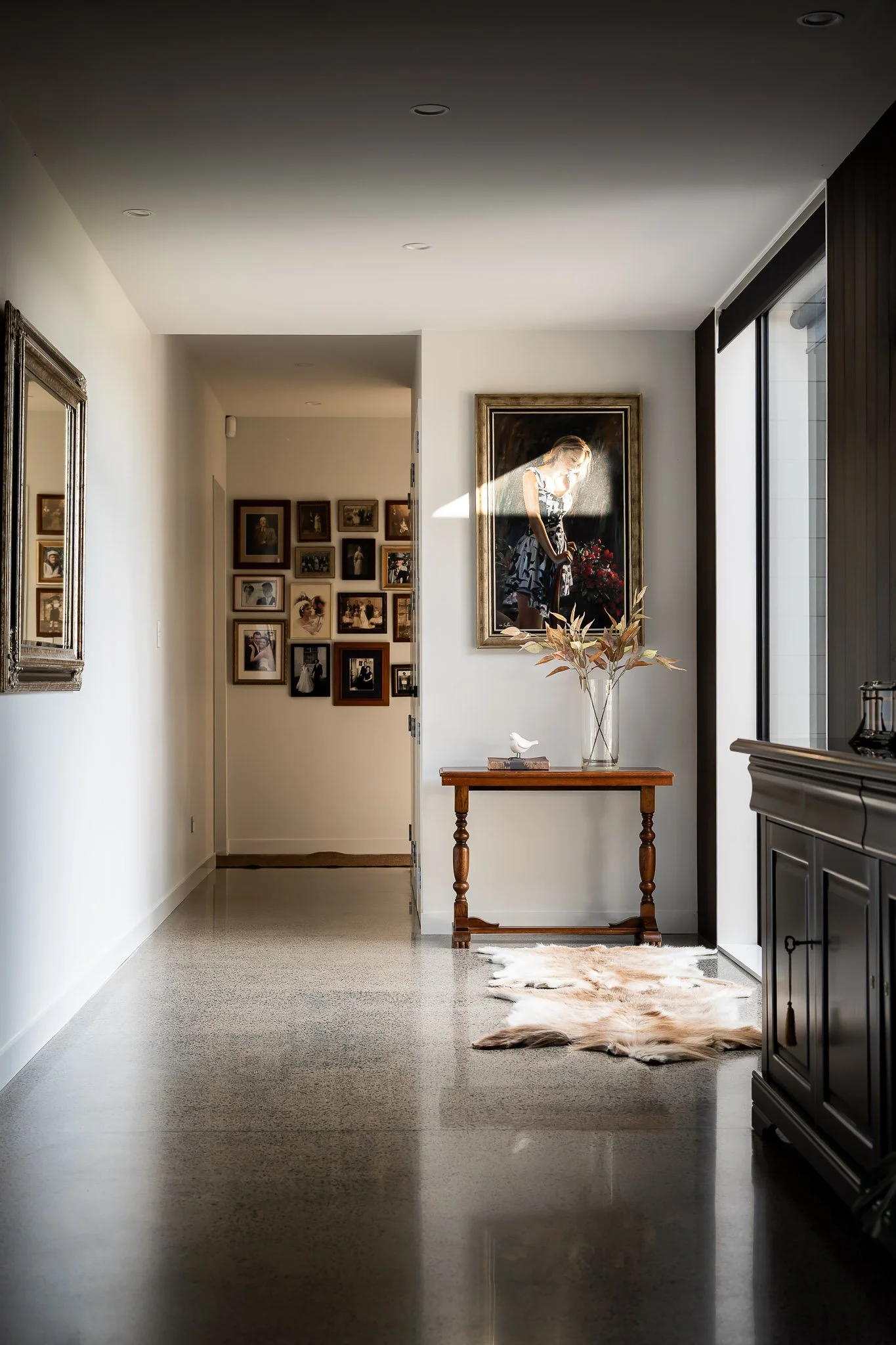 Rear aspect of The Ridge showing continuity of materials and architectural scale.