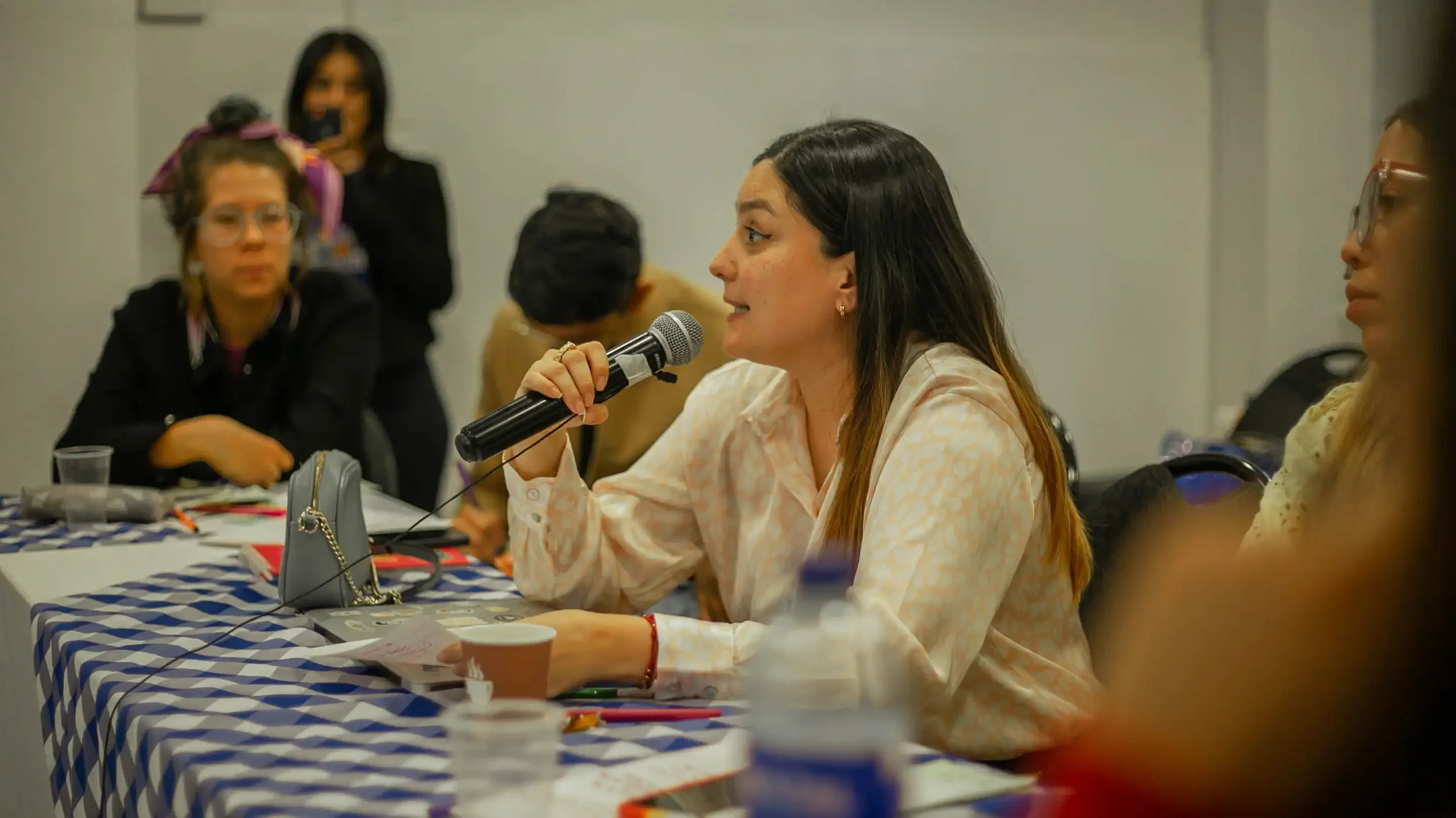 Dedicated student actively participating in a panel discussion to build meaningful depth on their extracurricular profile.
