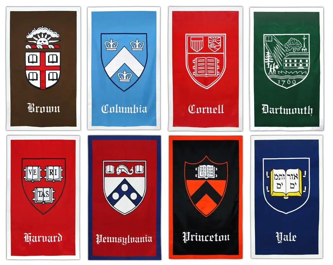 Ivy league colleges flags.