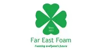 Far East Foam logo featuring a green four-leaf clover.