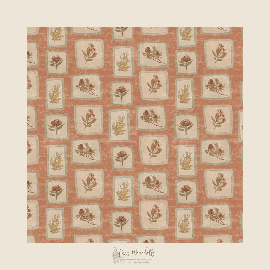 Wildflower Study Repeat – Terracotta Ground