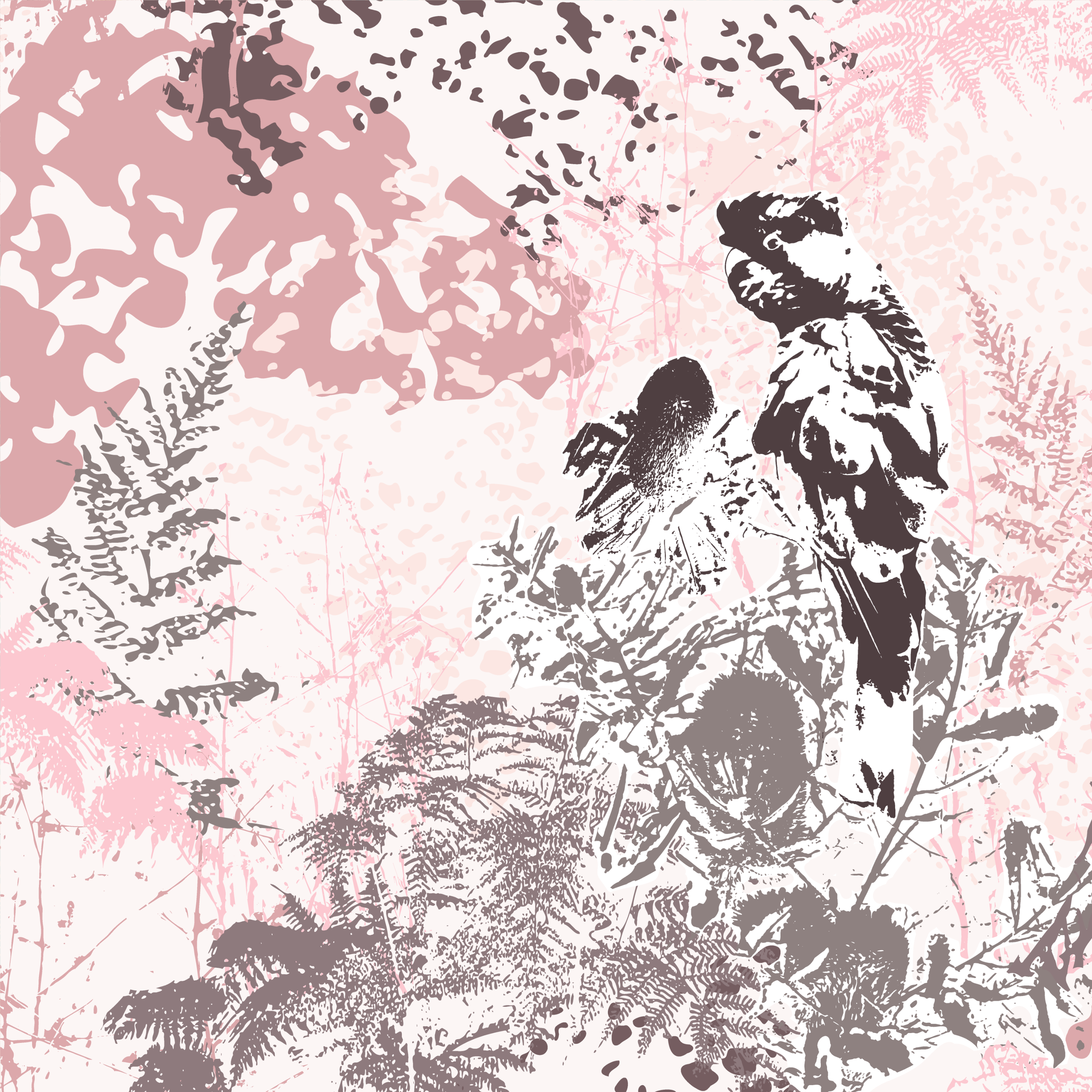 Wallum Pattern Collection Hero Print in Pink & Brown