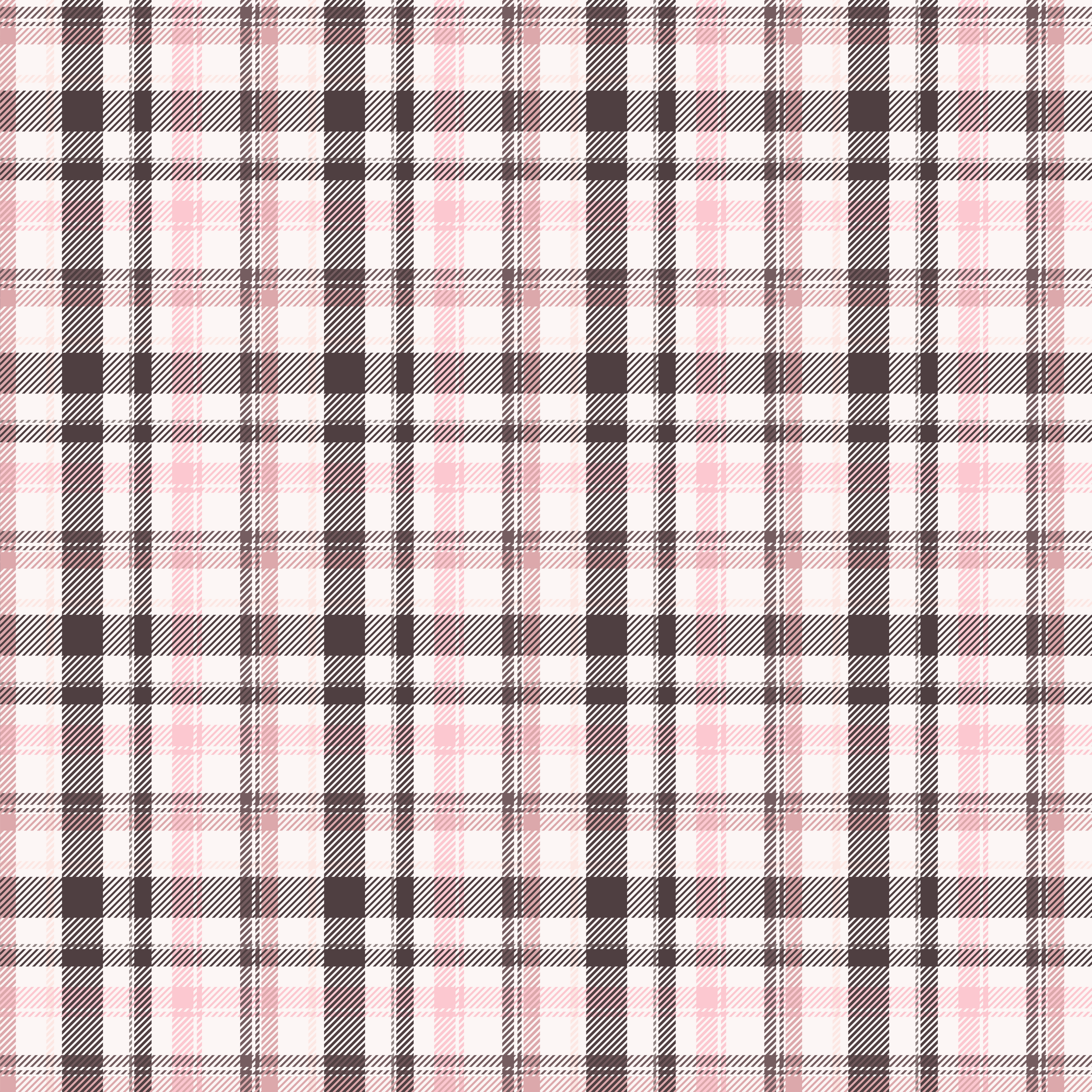 Pink & Brown Plaid Check Blender Pattern