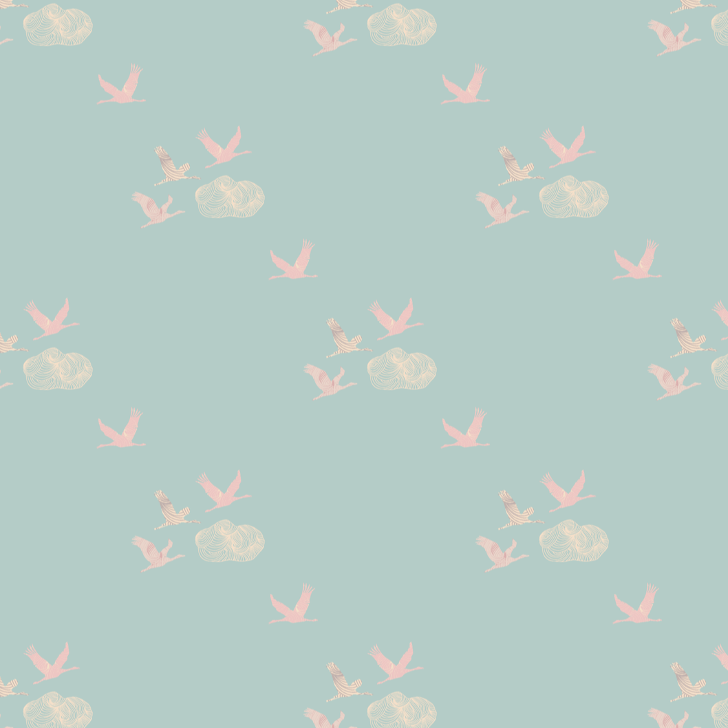 Flying Brolga-soft pastels-Mint-Green_updated