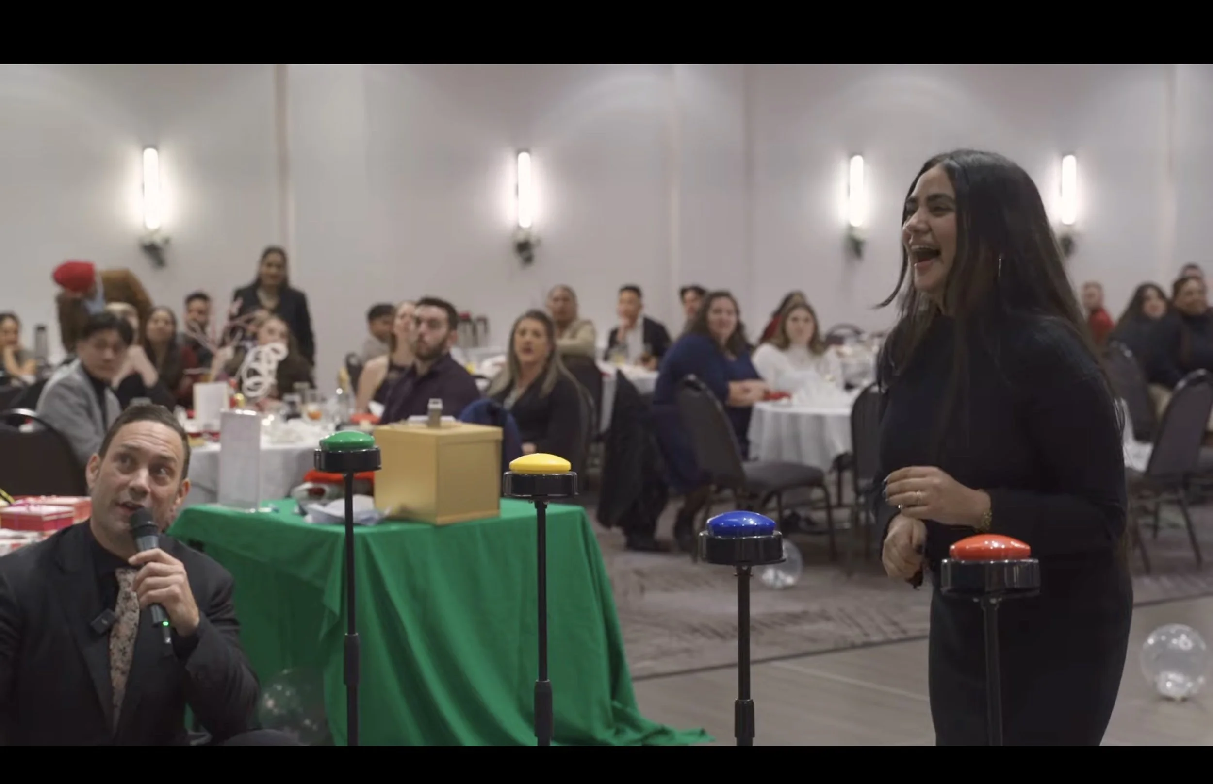 Vancouver MC hosts fun Christmas parties, private galas and award shows. Corporate entertainment and keynotes.
Gameshows the are custom made for your event. Karaoke and free photobooth included.
