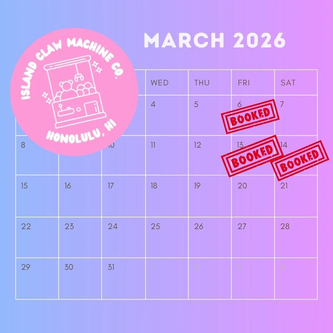 We still have some spots open for March events looking to bring some claw action to their guests! 🦀🕹️

Have a birthday, grad event, wedding, prom or anything fun coming up you want your guests to remember?? Shoot us a DM or click the link in our bi