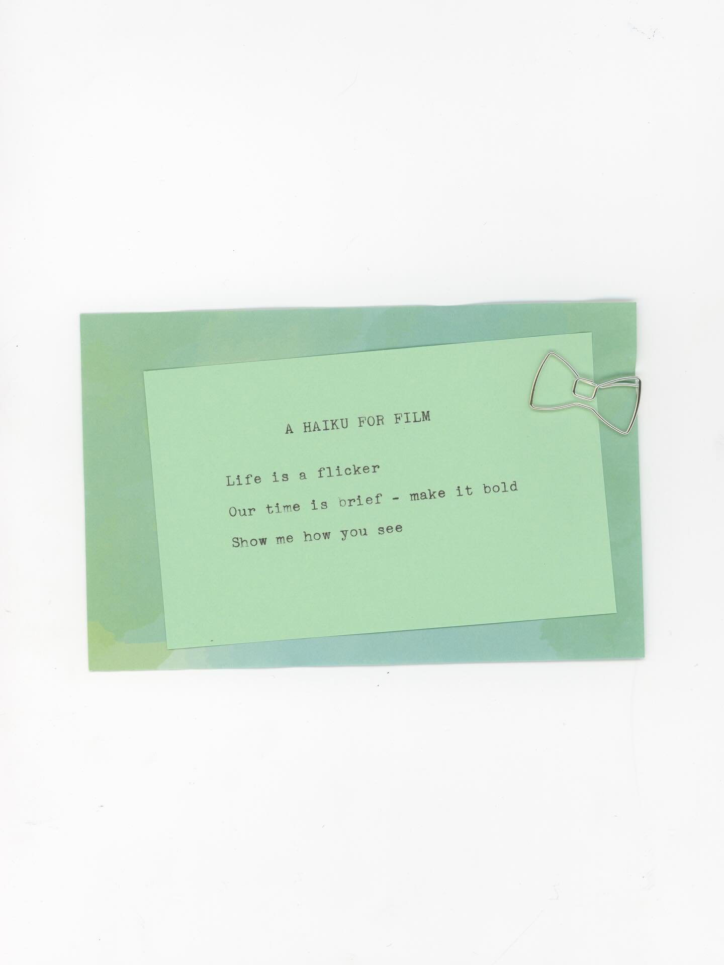 A few weeks ago we had our first portfolio night and it was absolutely fabulous. 💫

We were very lucky to have Linda Alvarado from Paperclip Poetry as our featured guest! 

Linda hand-types poems on the spot with her vintage typewriter. As many of y