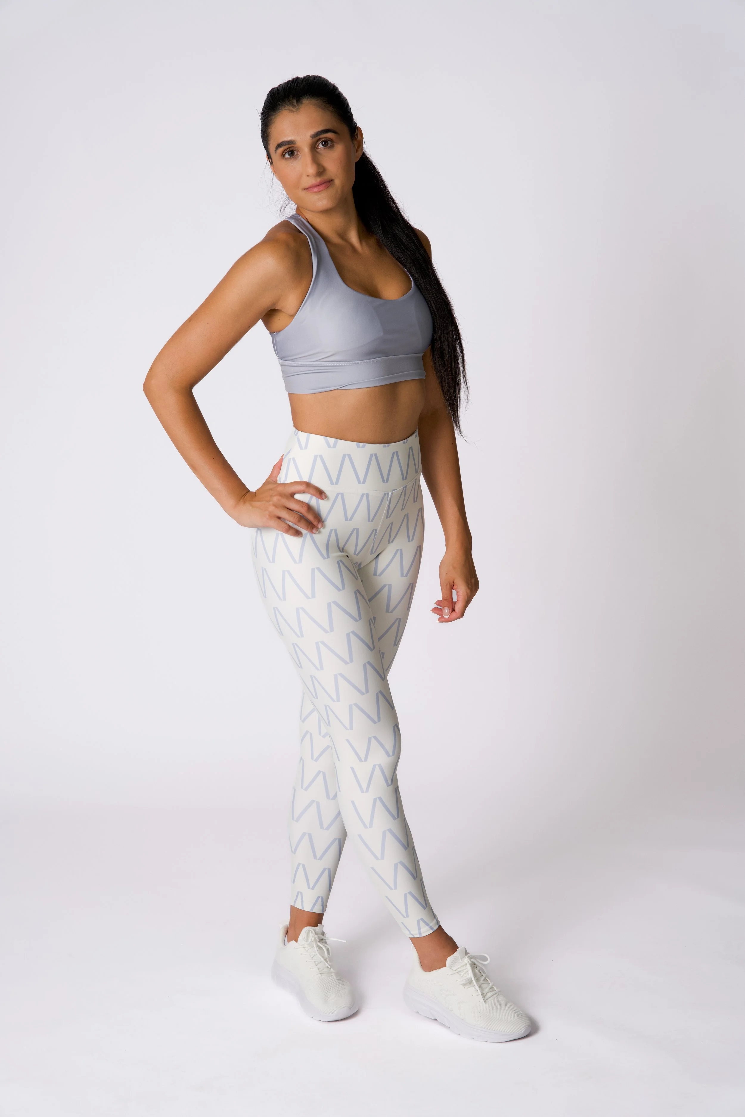 Mira Apricot White Leggings