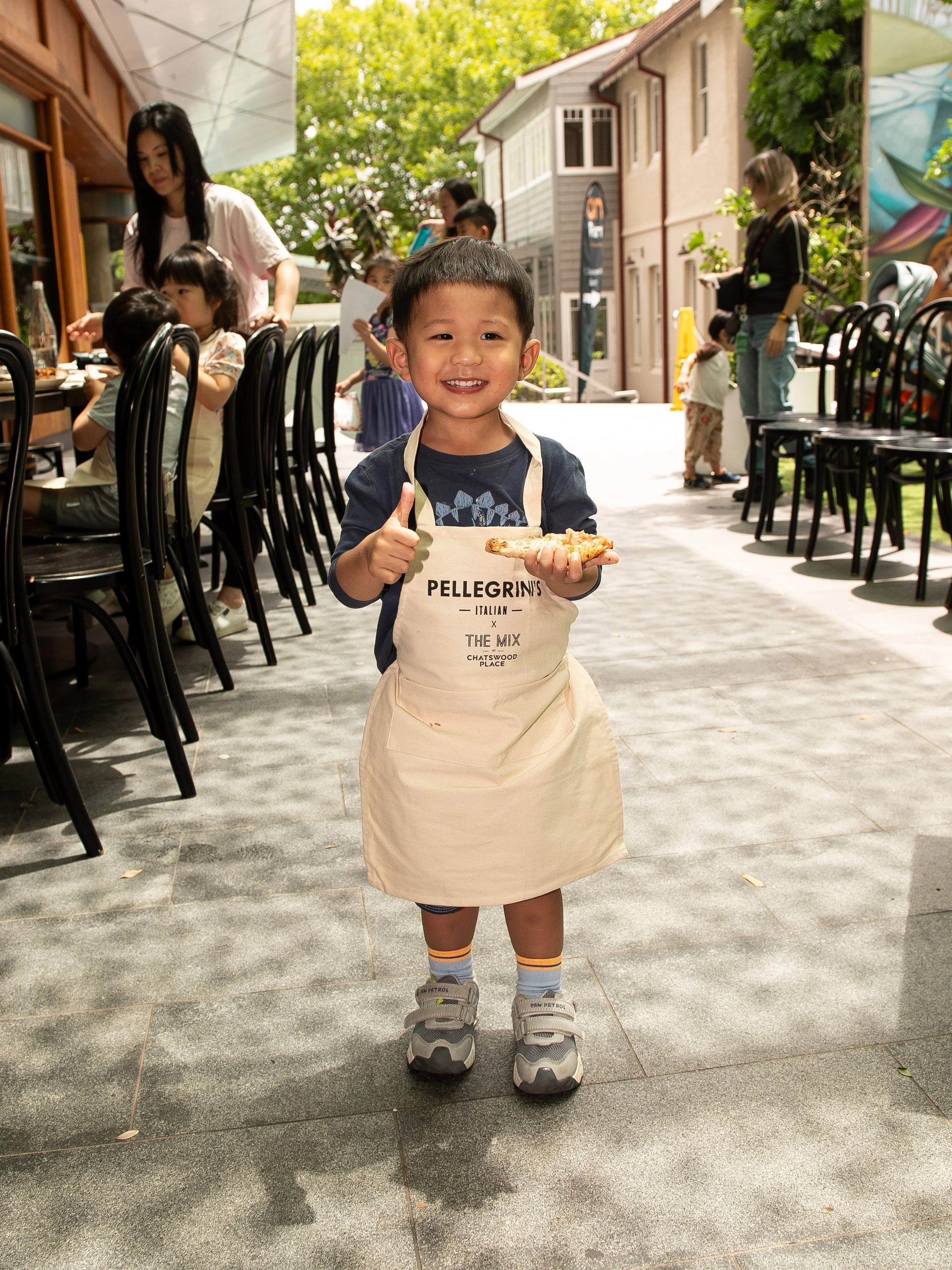Kids having fun at Pellegrini's Pizza classes