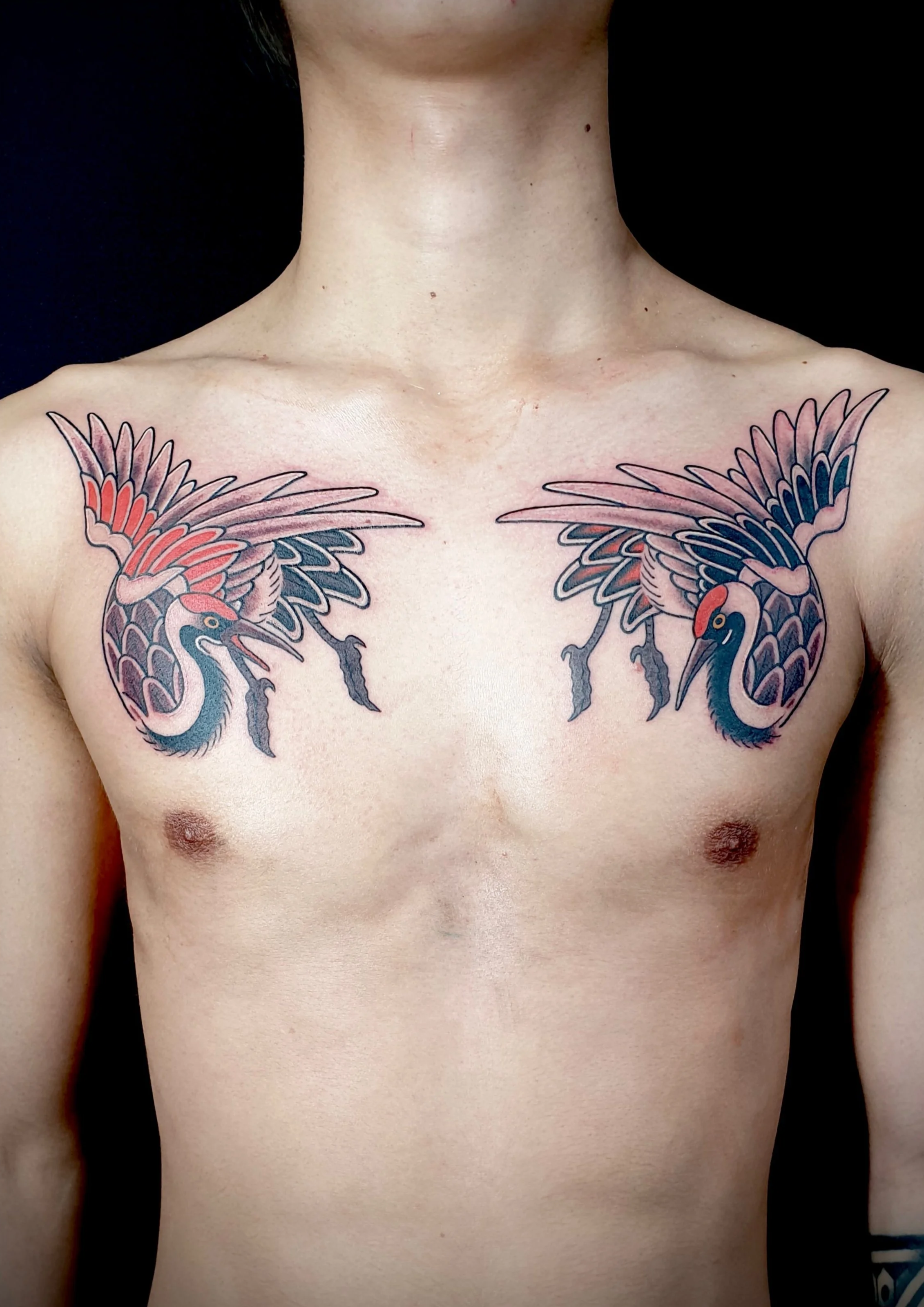 japanese crane tattoo