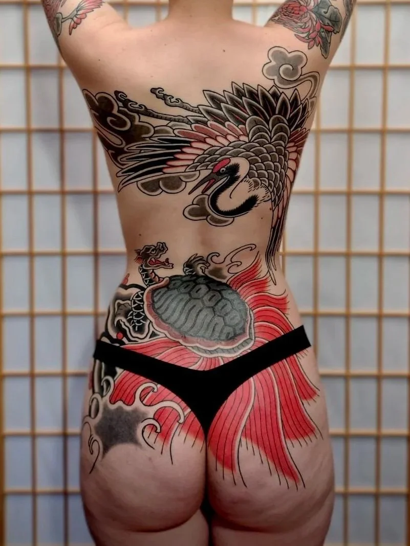 female japanese back tattoo brisbane