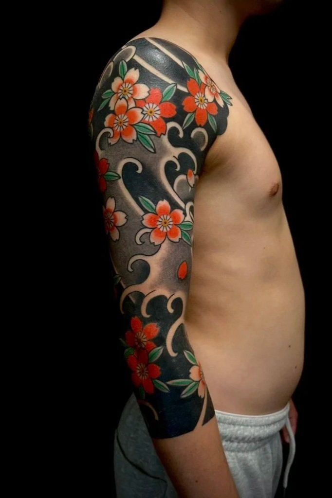 japanese sleeve cherry blossoms