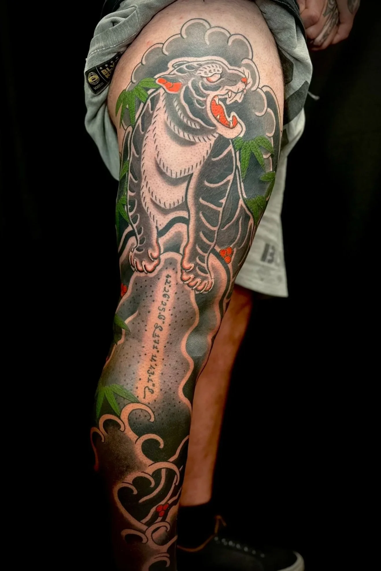 japanese leg sleeve tiger