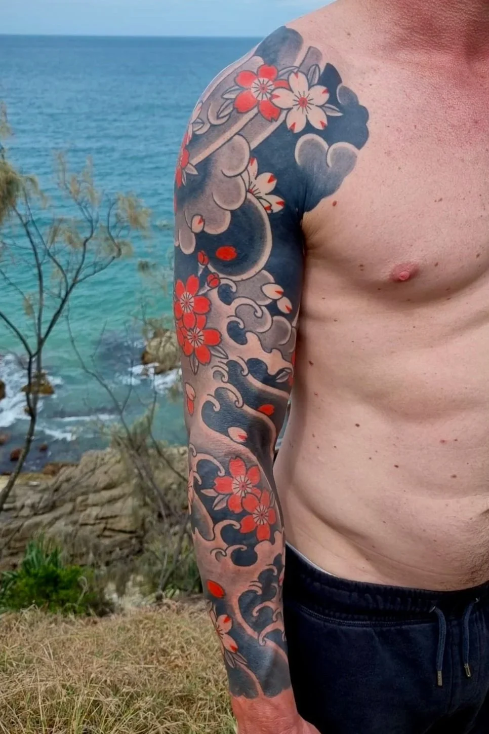 japanese full sleeve cherry blossom