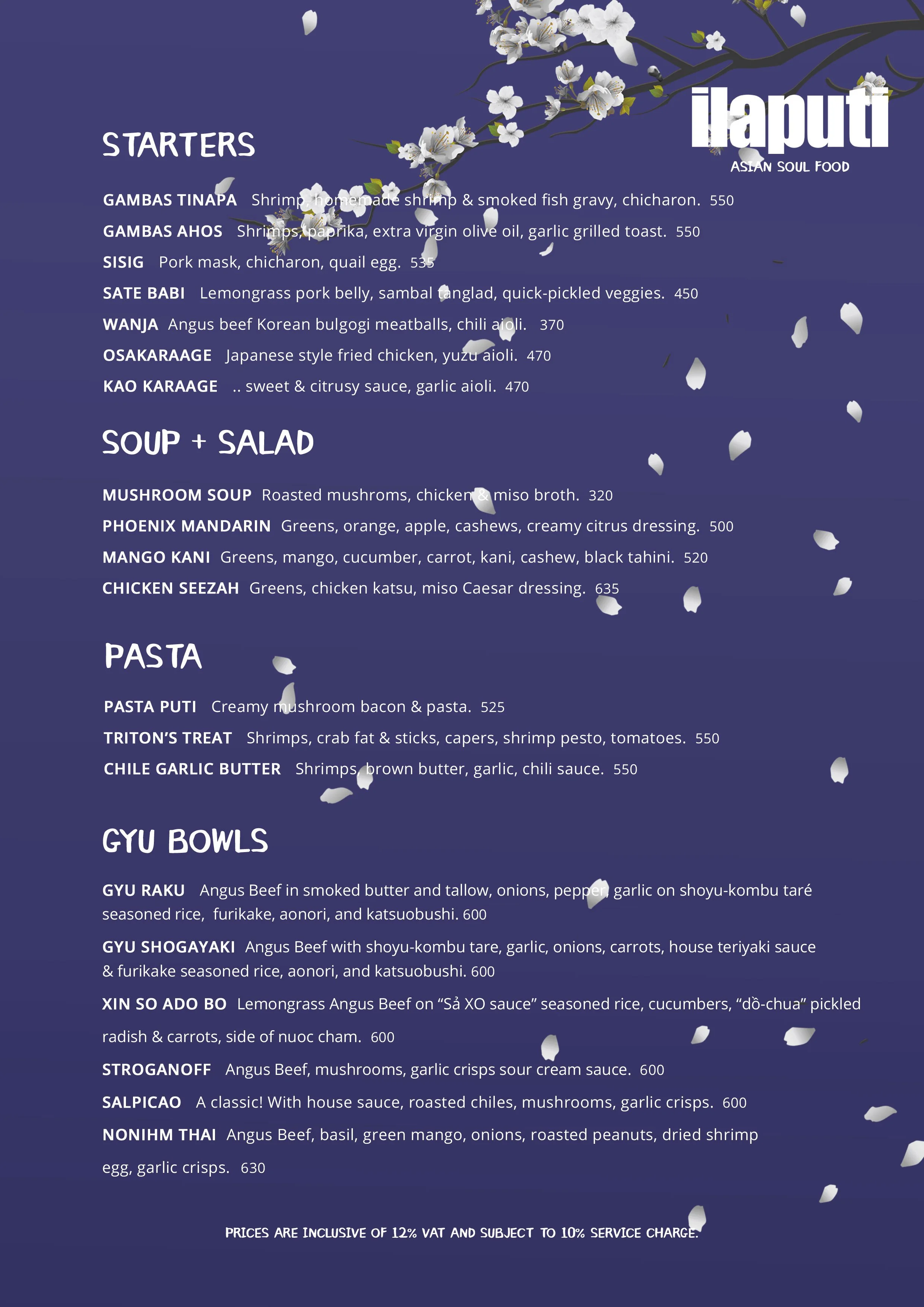 ilaputi Menu