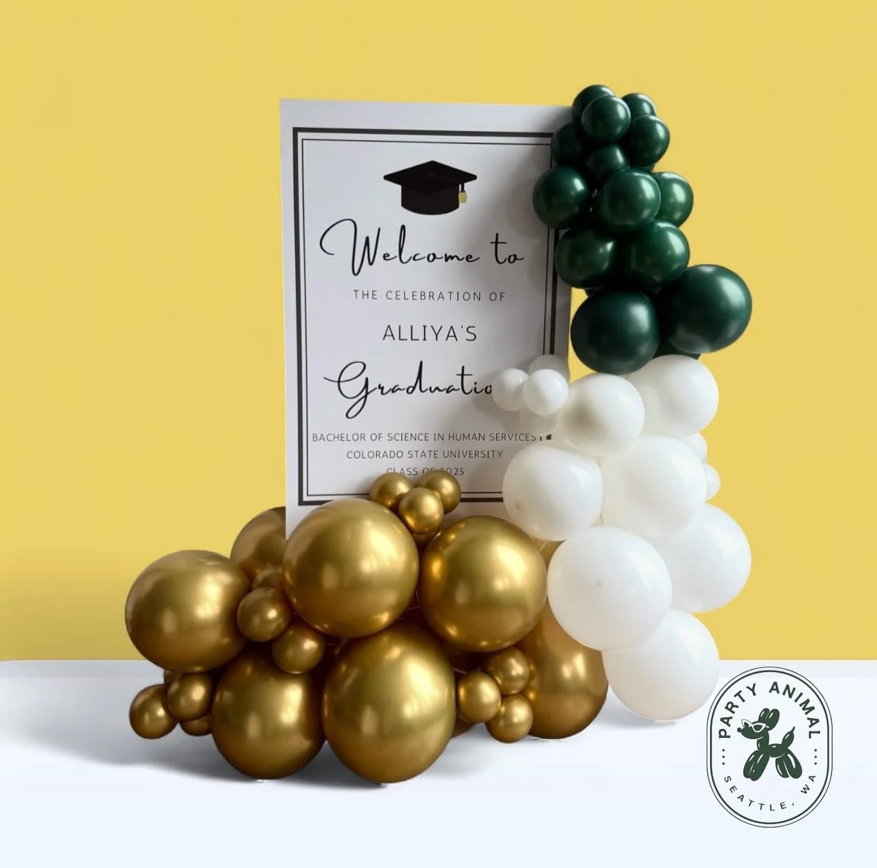 Here we have a recent graduation poster and balloon combo we made to help celebrate a huge sucsess! These balloons were so fun to make as well as the poster!
 
#BalloonDecor  #BalloonArt #BalloonGarland  #BalloonArch  #PartyDecor  #EventStyling #Cust
