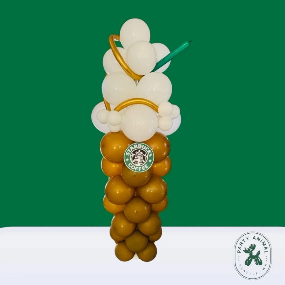 What&rsquo;s better than a combination of balloons and coffee! We designed a Starbucks Frappuccino for a Halloween Trunk or Treat event at a local elementary school. These balloons were such a fun challenge to make and were a great addition to the sp