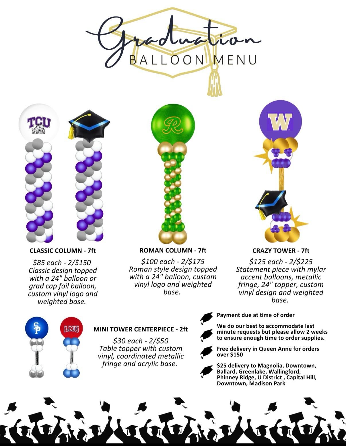 Graduation season is almost here for Seattle high school and college students, and there&rsquo;s no better way to celebrate such a huge milestone than with a party that stands out! At Party Animal, we love creating custom balloon displays that make e