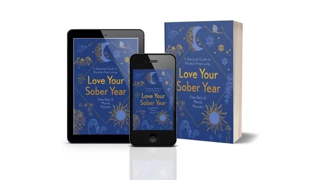 Love Your Sober Year book in print, on ipad and mobile phone