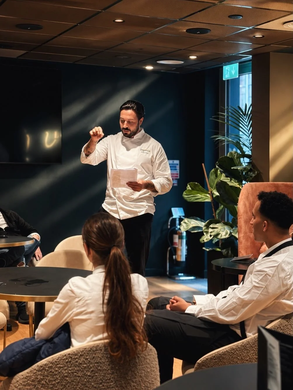 Before the doors open, the team comes together.

The briefing is where we connect the dots, aligning on timings, service flow, key details and how each role works alongside the others. We taste, fine-tune and make sure everyone is moving to the same 