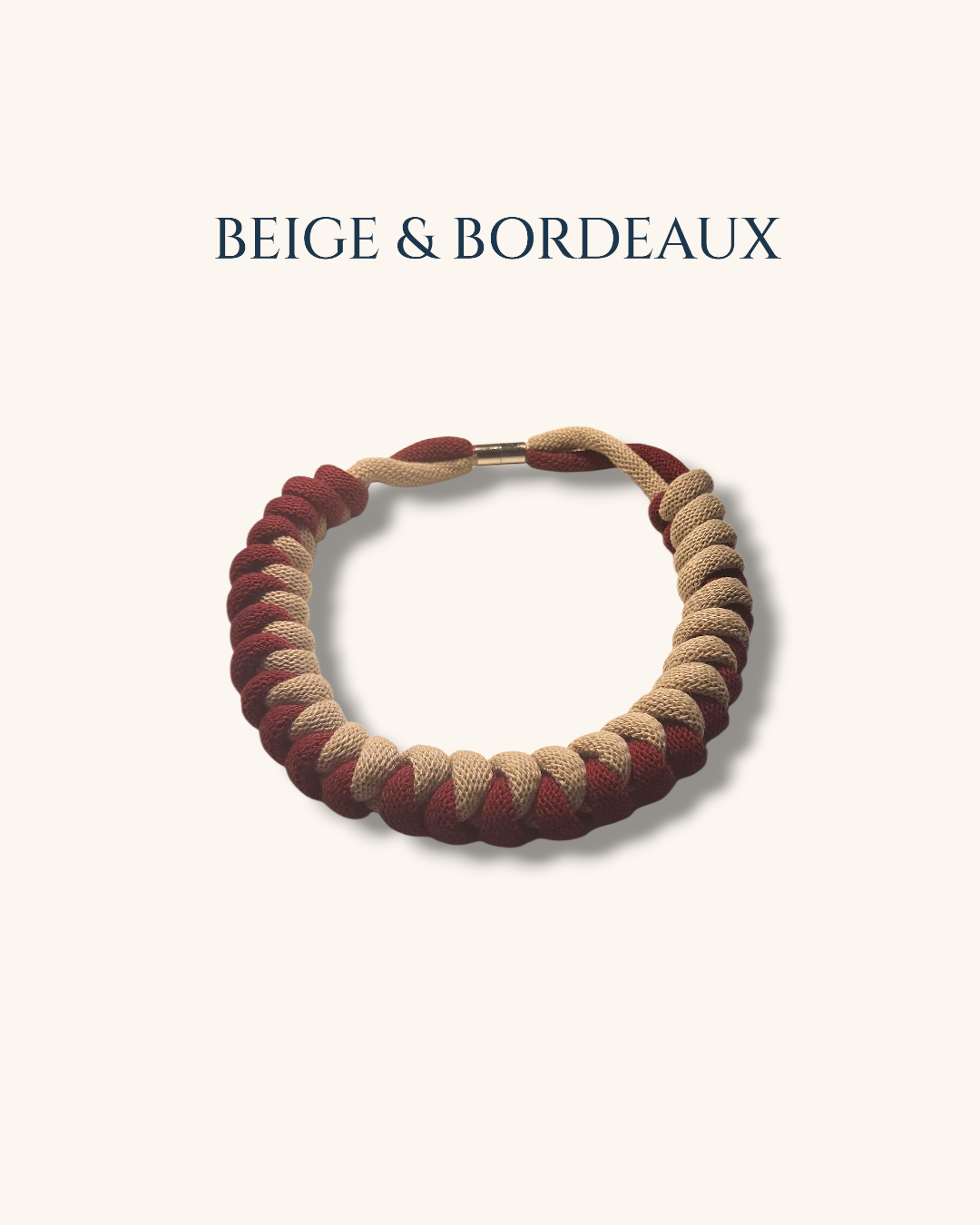 Collana "LOOP"  Beige & Bordeaux