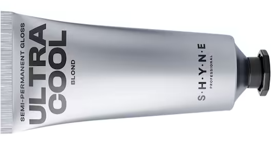 A tube of S. HY.N.E Ultra Gold semi-permanent hair gloss, blonde shade.