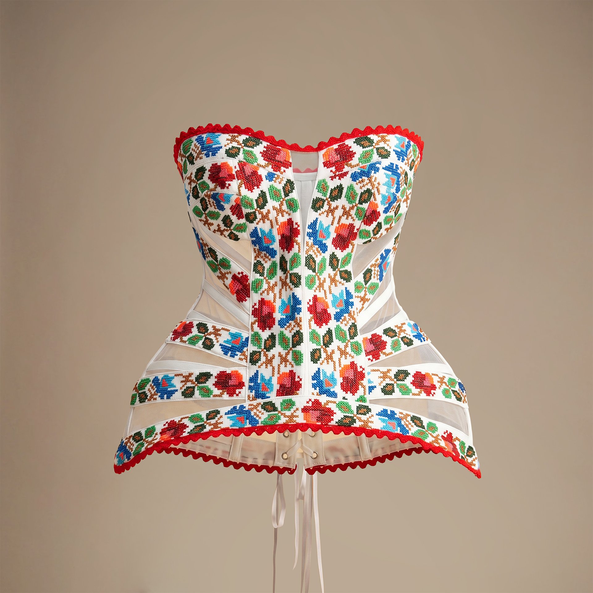 The Alb Floral Embrodery Corset