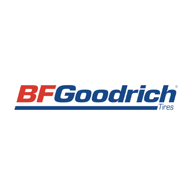 BFGoodrich Tires logo with red and blue text on a white background.