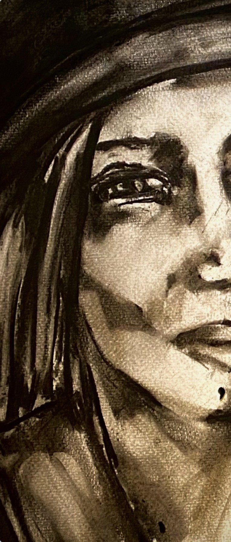 Charcoal on paper by Amanda Ooms
