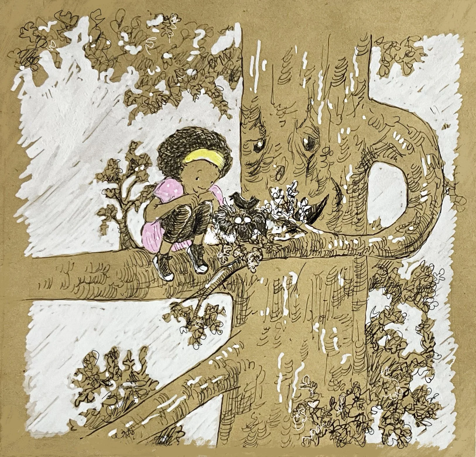 Nice to meet you - Oak shows her the nest. Picture prompt for Picture Hooks competition