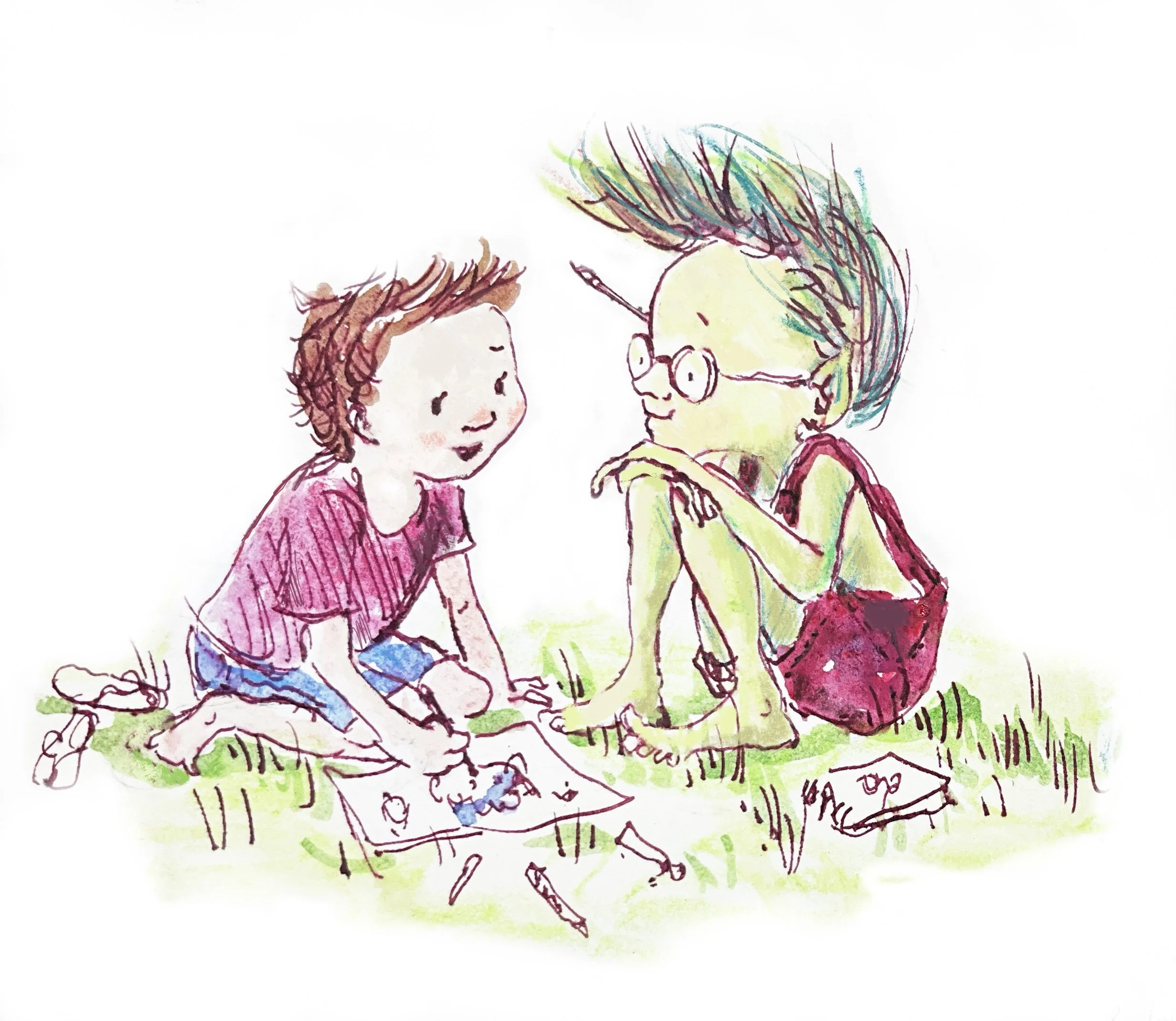Grinkle finds a friend - Story about a goblin called Grinkle and his search for like minded friends.