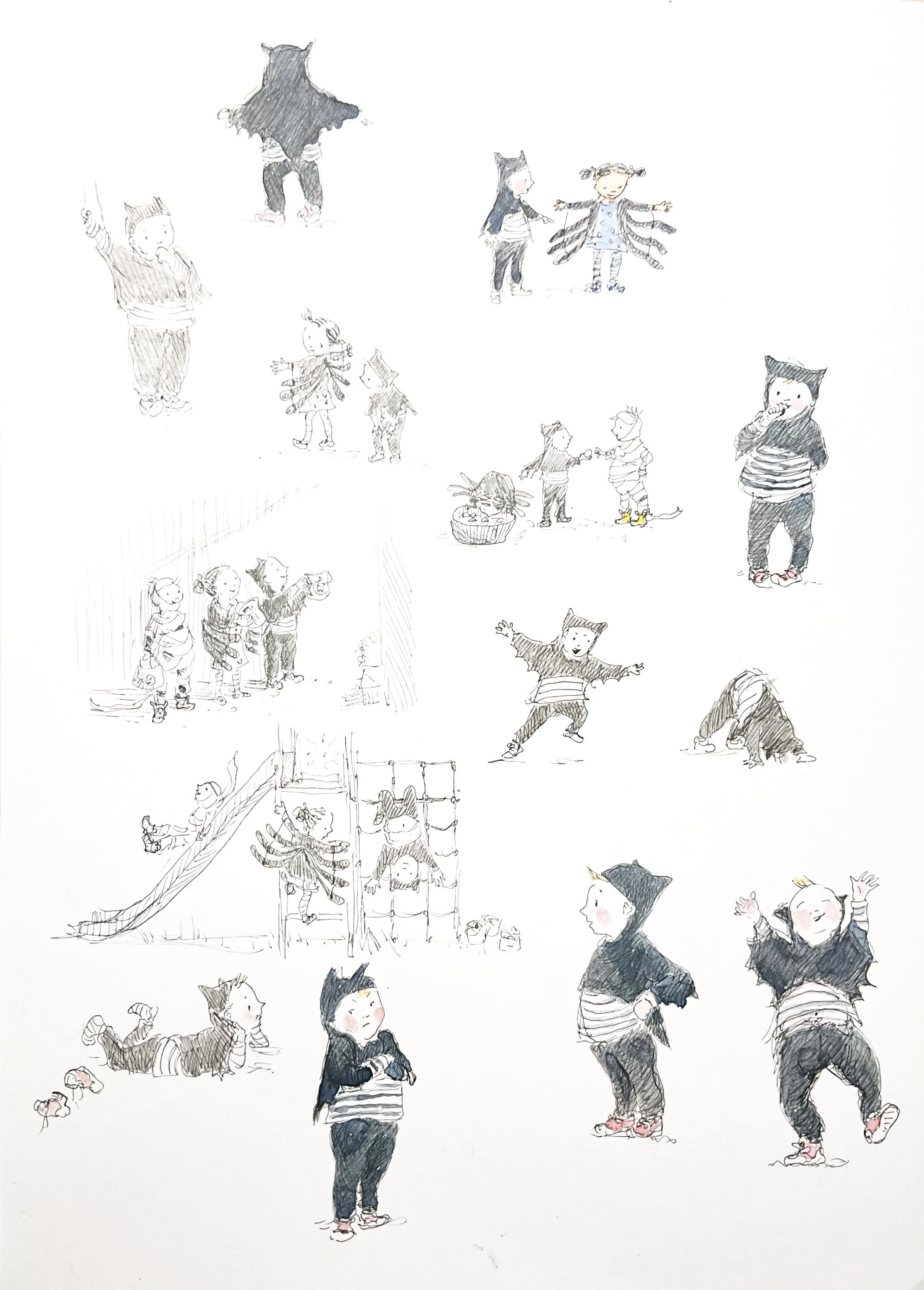 Batboy character studies - Story about a shy boy attending a party and the friends he makes.