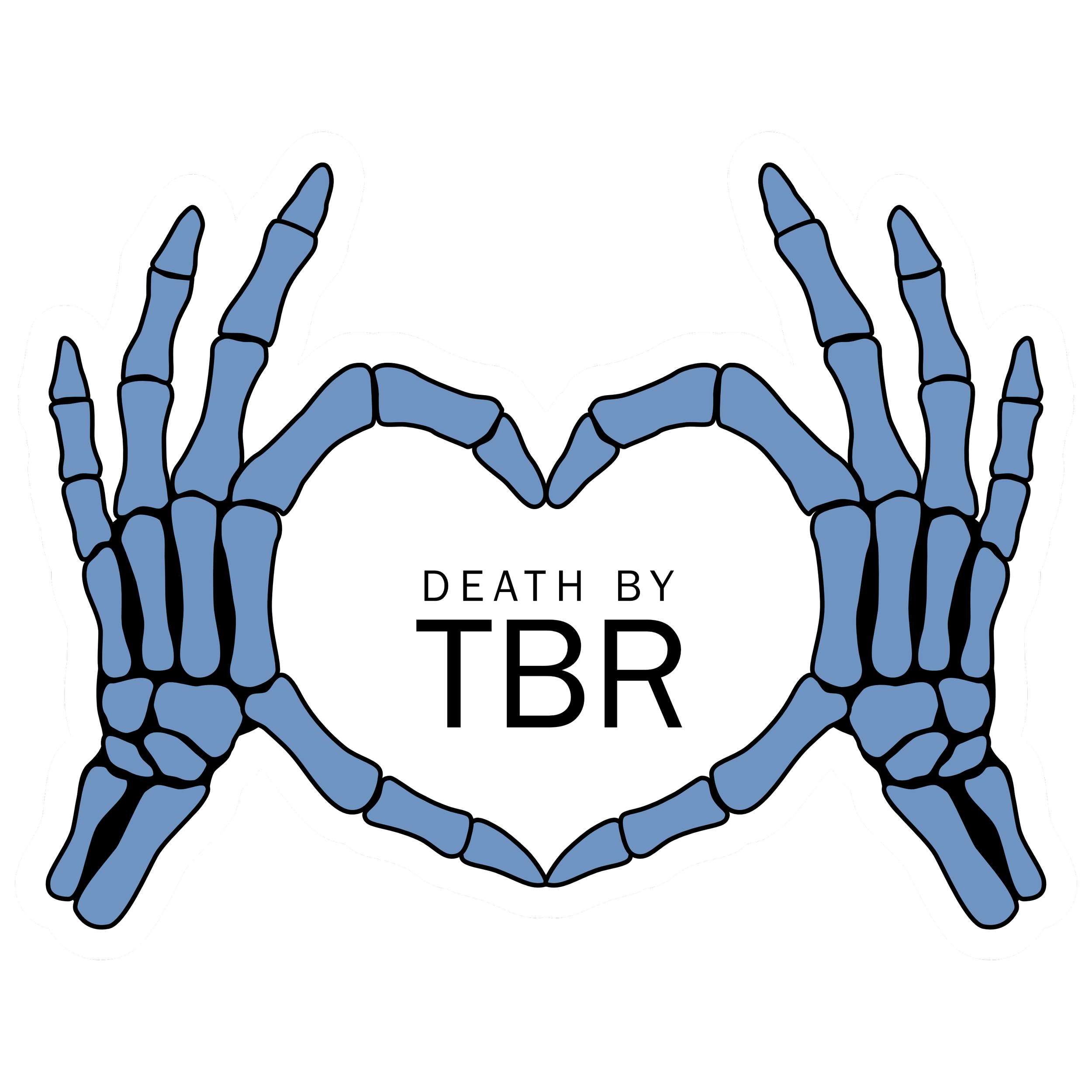 Death by TBR Digital Download - Skeleton Hands made into a heart