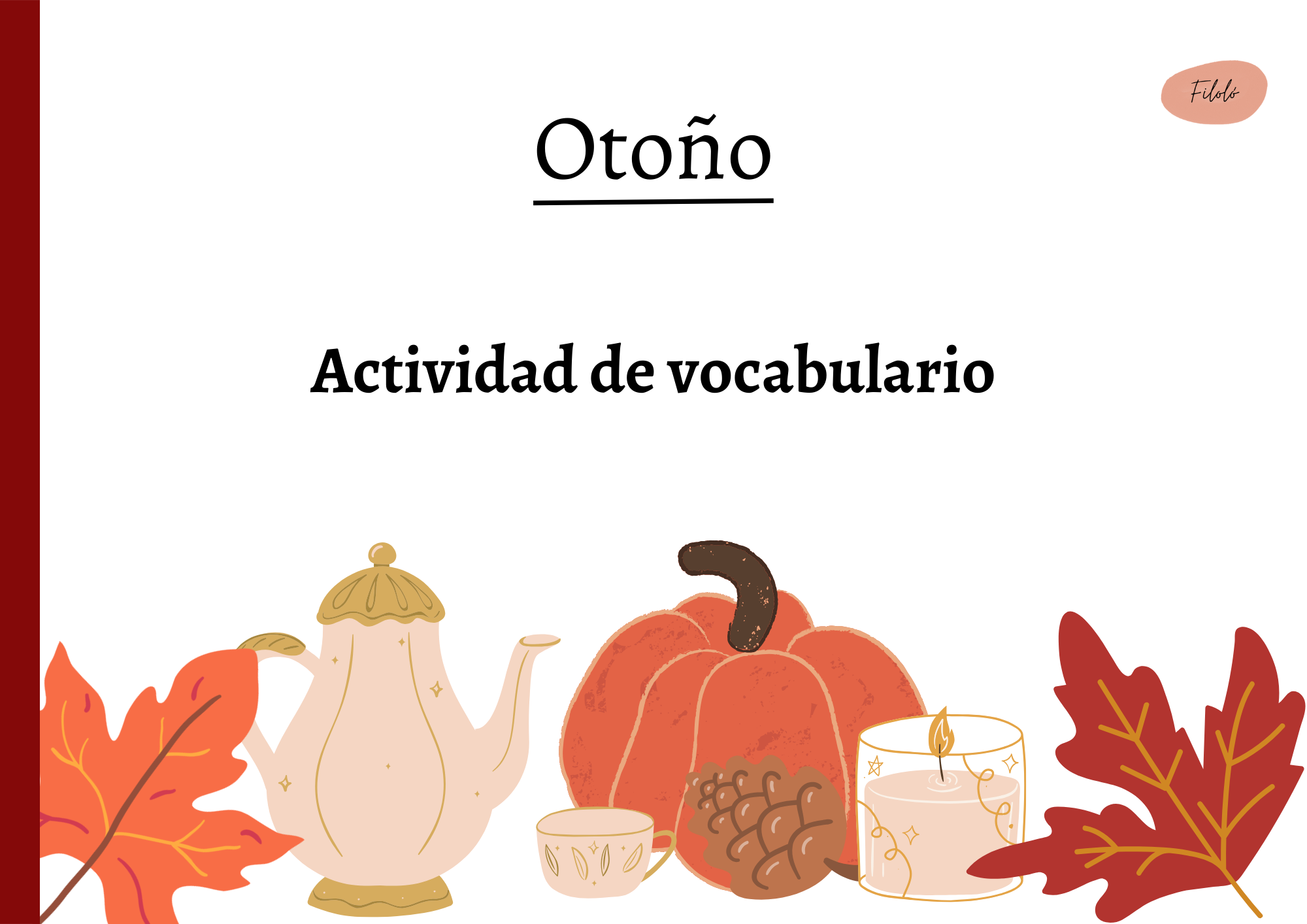 Otoño: actividad de vocabulario