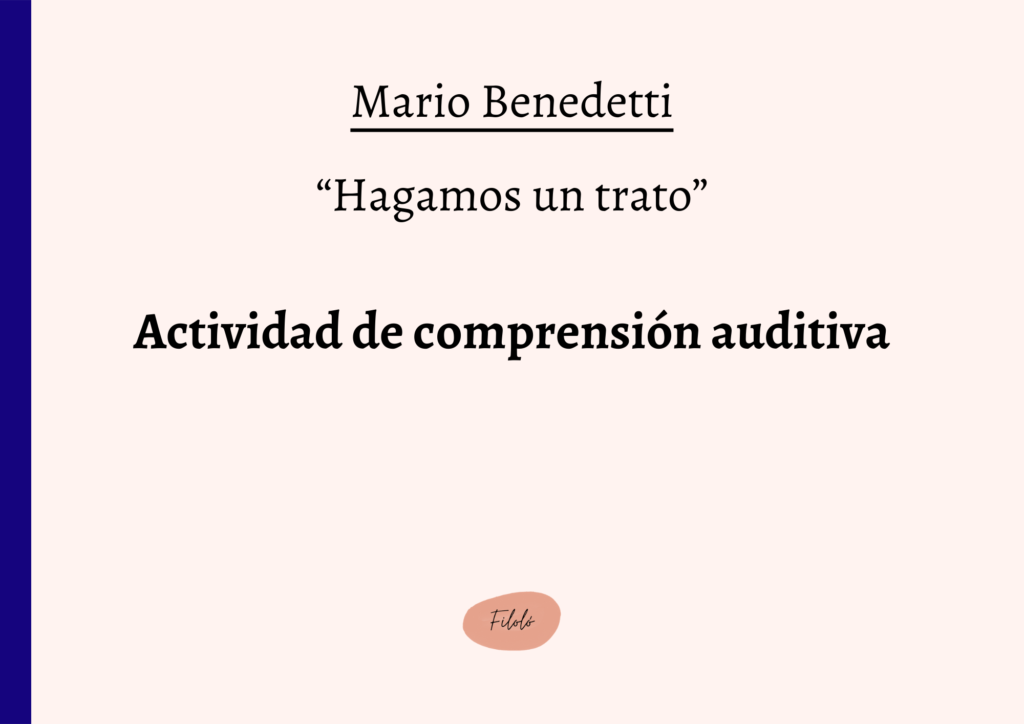 “Hagamos un trato”: actividad de comprensión auditiva