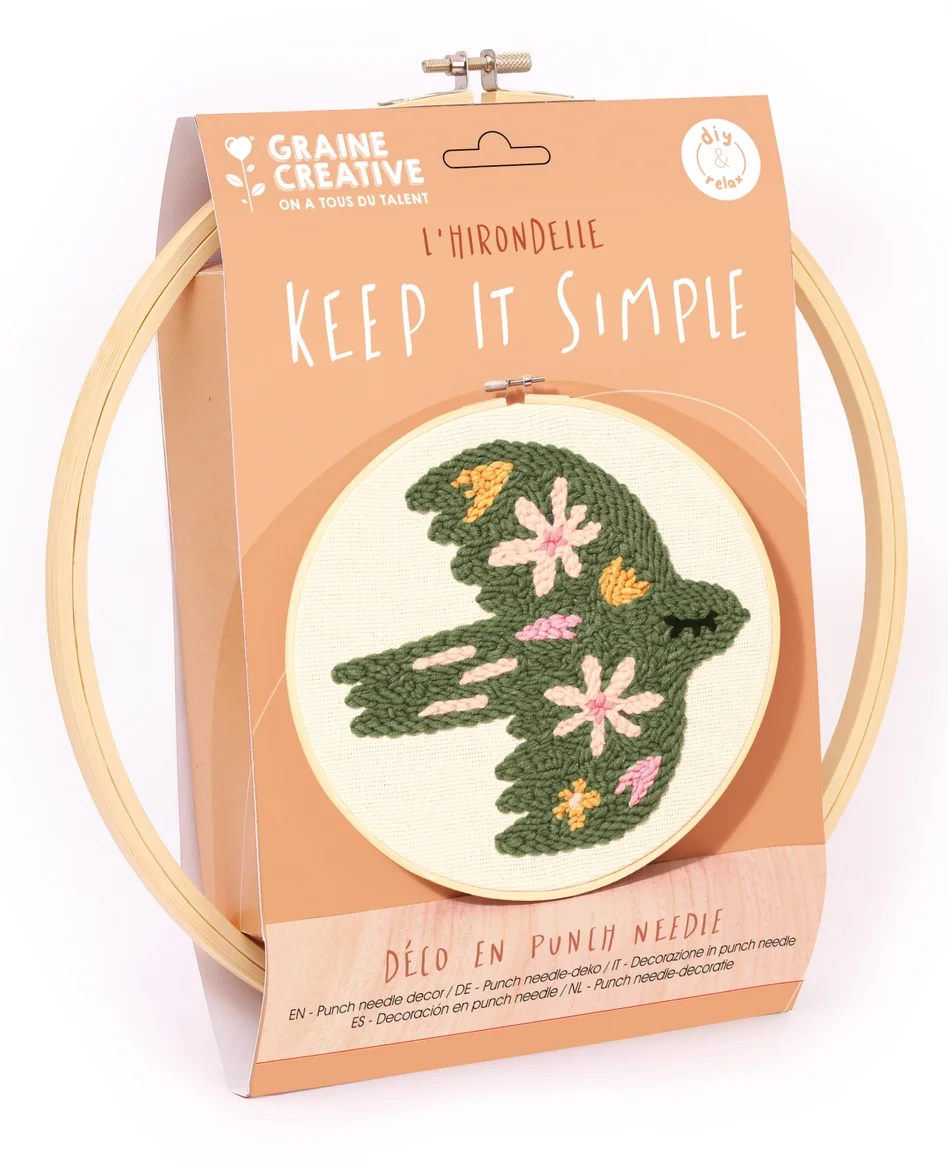 Kit Punch Needle Oiseau | Graine Creative