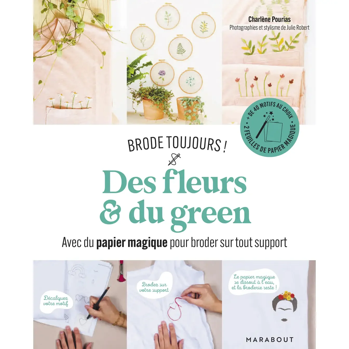 Livre Brode toujours, des fleurs & du green