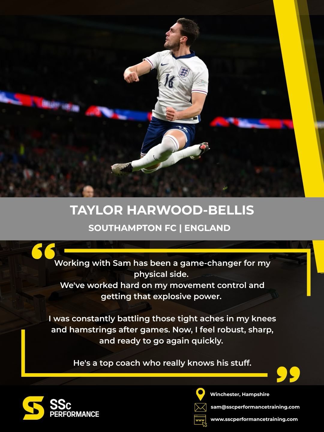 Massive congratulations to @tayhbellis_ and the rest of the Southampton squad on the play-off semi-final win. One step closer!

Taylor is an absolute class act and a pleasure to work with. It&rsquo;s a privilege to support a player who is already sur