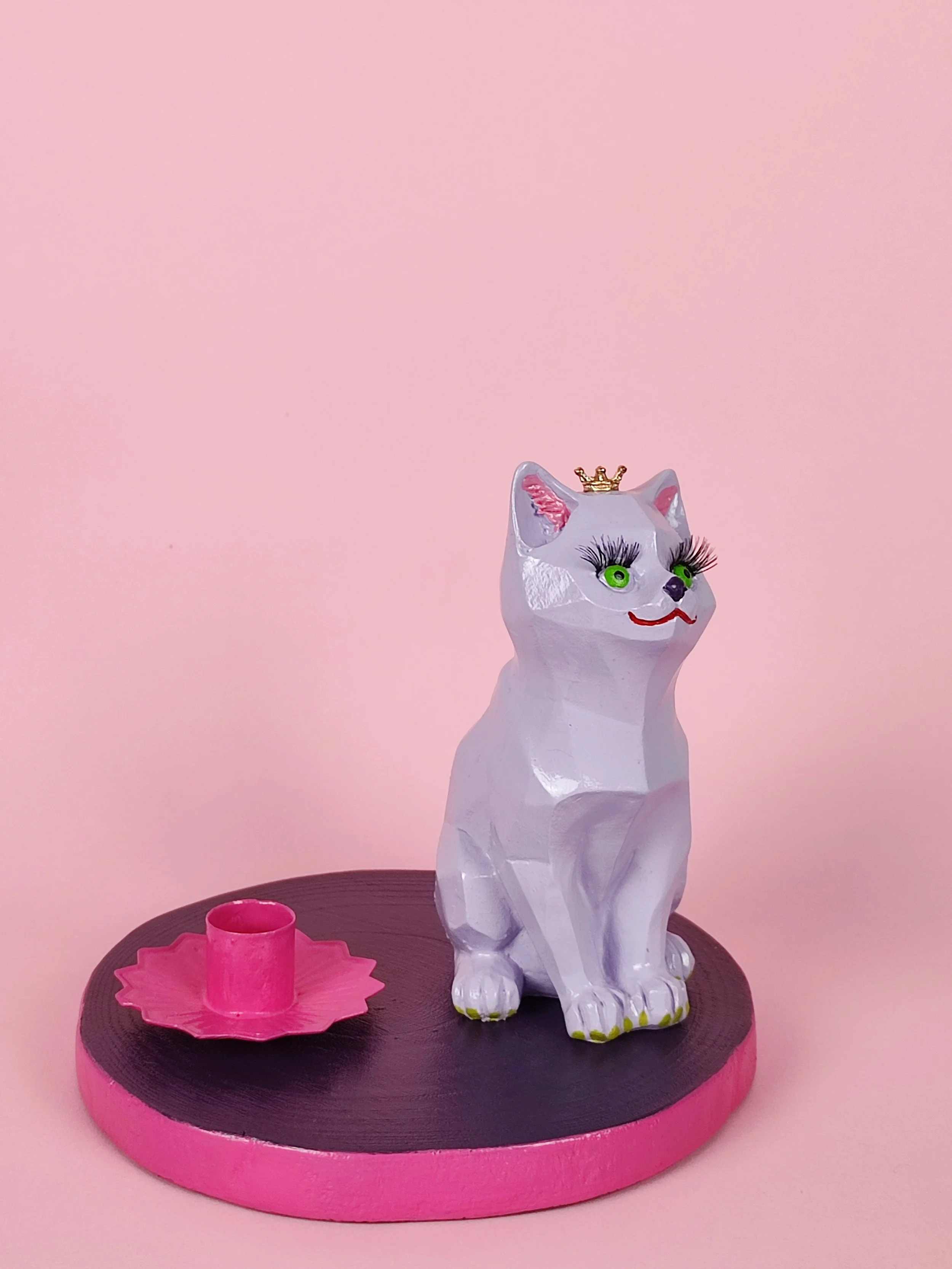 Kerzenhalter Katze Miau