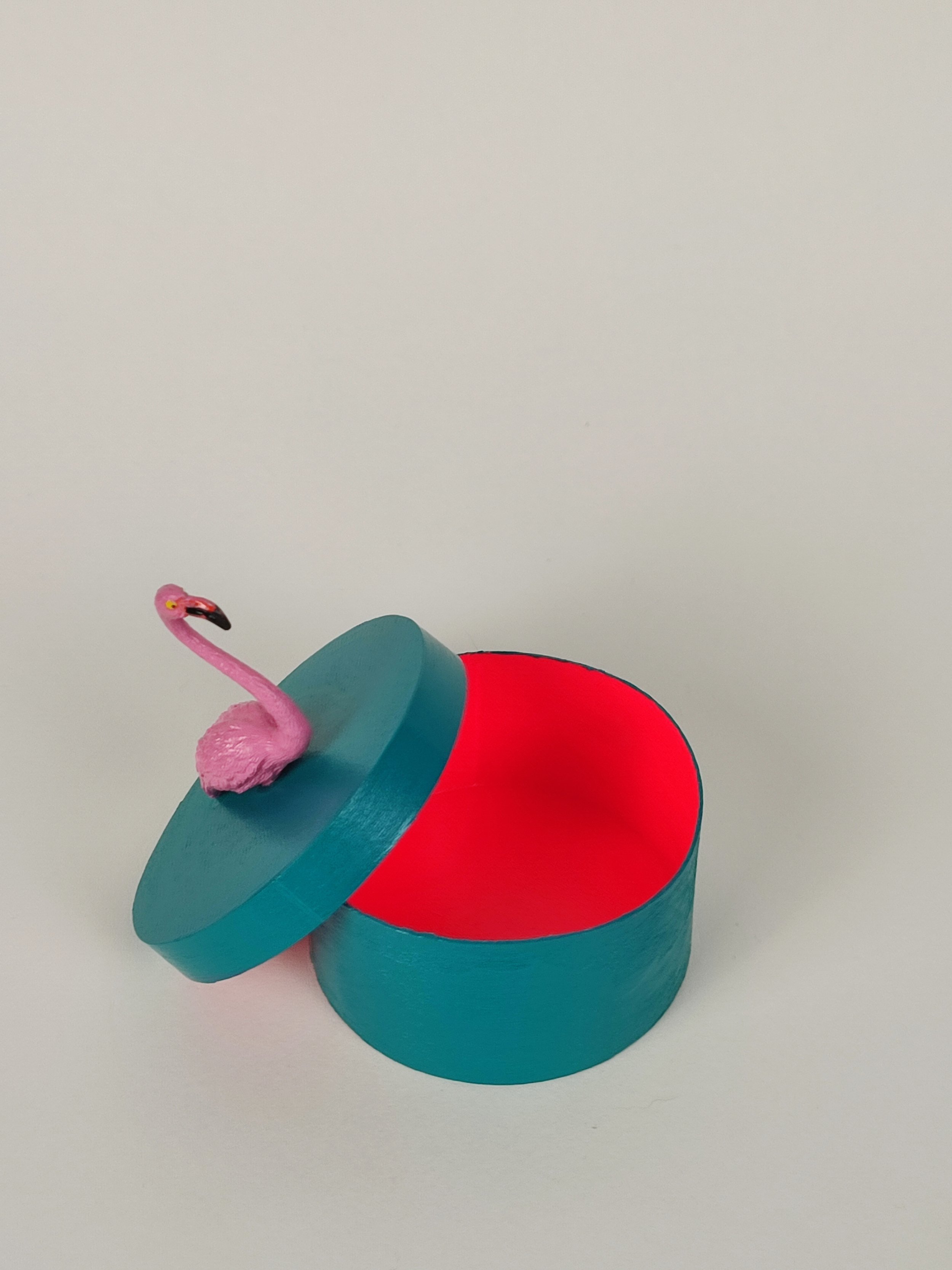 Holzspandose Flamingo