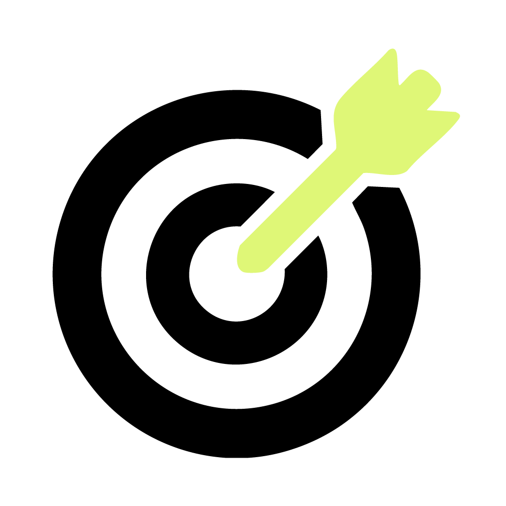 Outline of a screwdriver with a yellow-green handle on a light yellow background.
