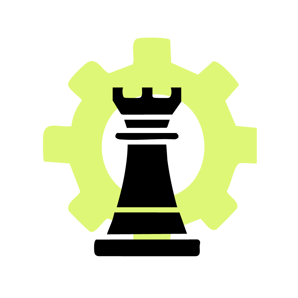 Silhouette of a gear with a light green color on a black background.