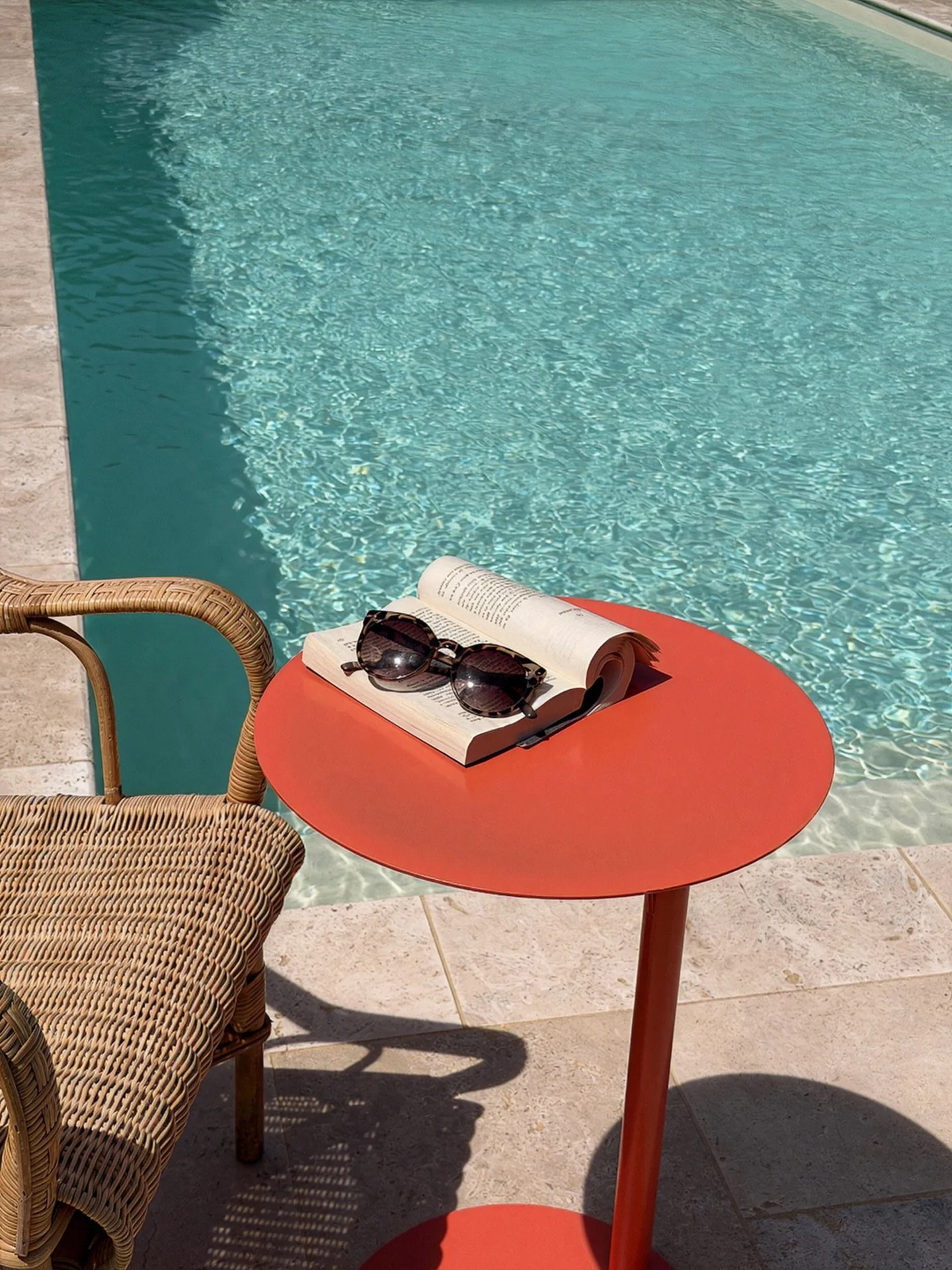 Emi a trouv&eacute; sa place ces derniers jours : au bord de la piscine, au soleil ☀️ Vivement qu&rsquo;il revienne !