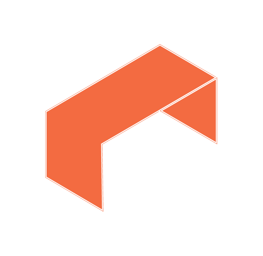 Icône représentant une flèche orange pointant vers la droite, avec un style en 3D.