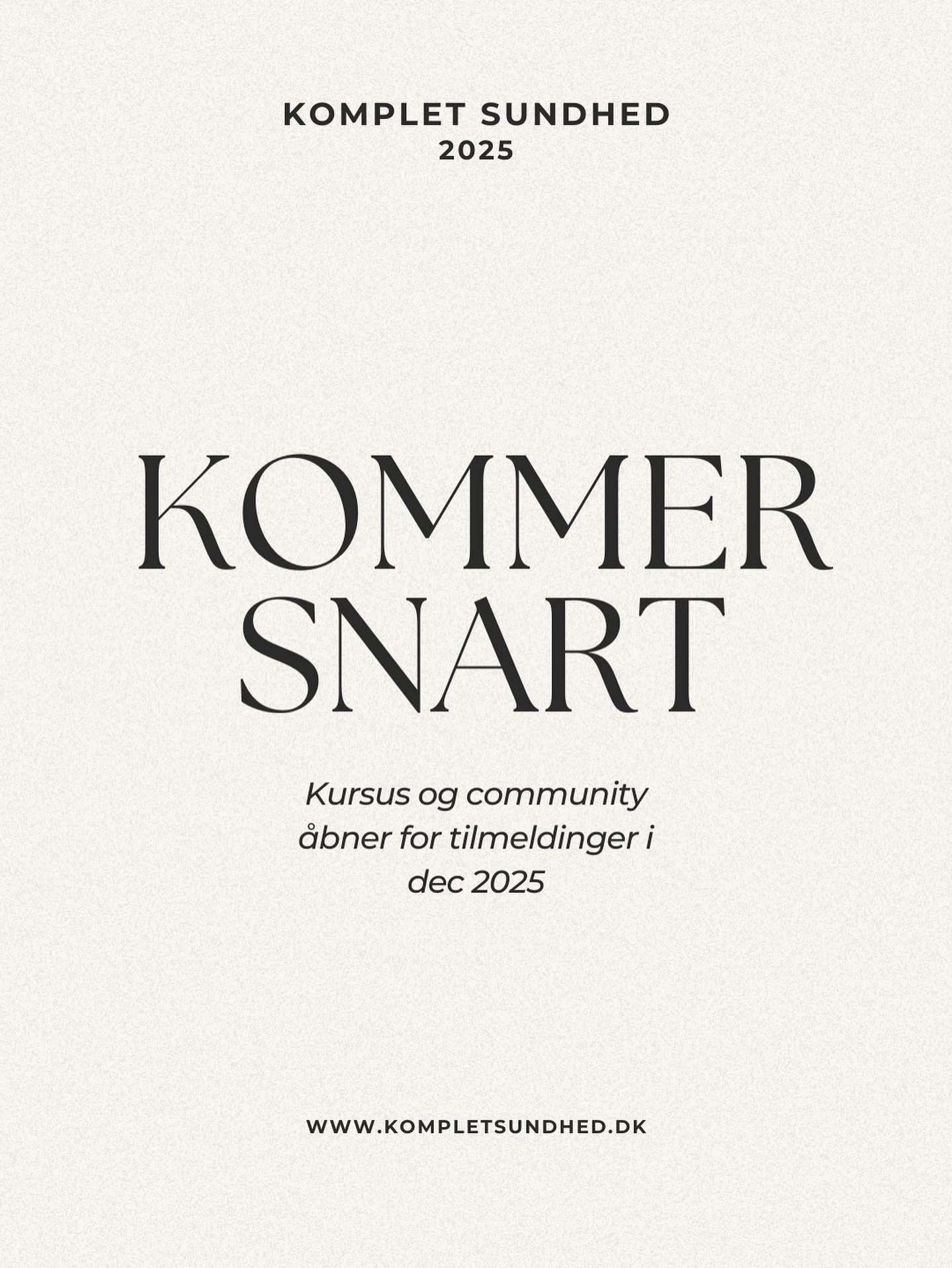 Vi gl&aelig;der os snart til at fort&aelig;lle mere om projektet 👀