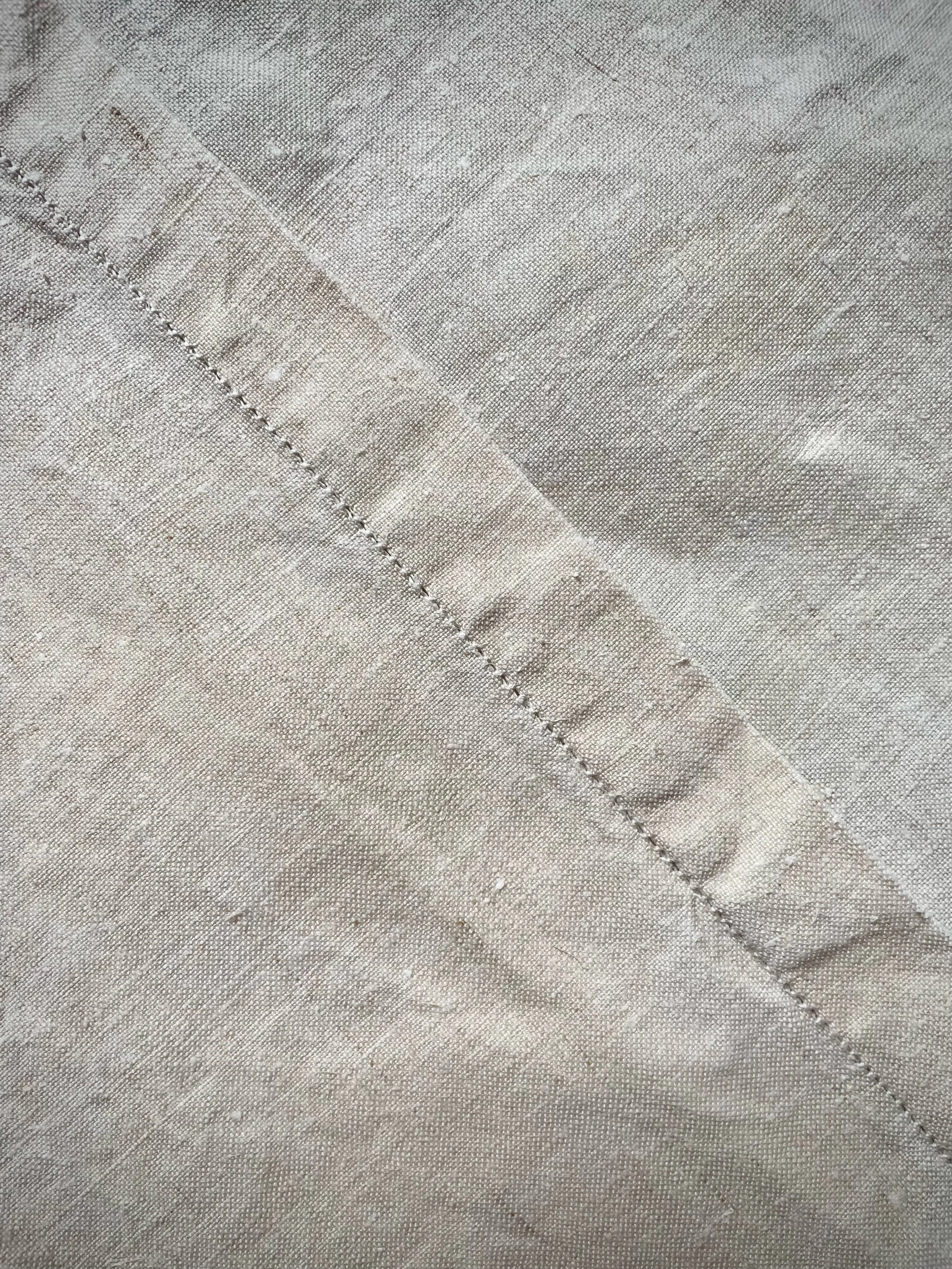 Symbol For Using Ladder A stunning large never-used pure linen sheet with hand-embroidered ...