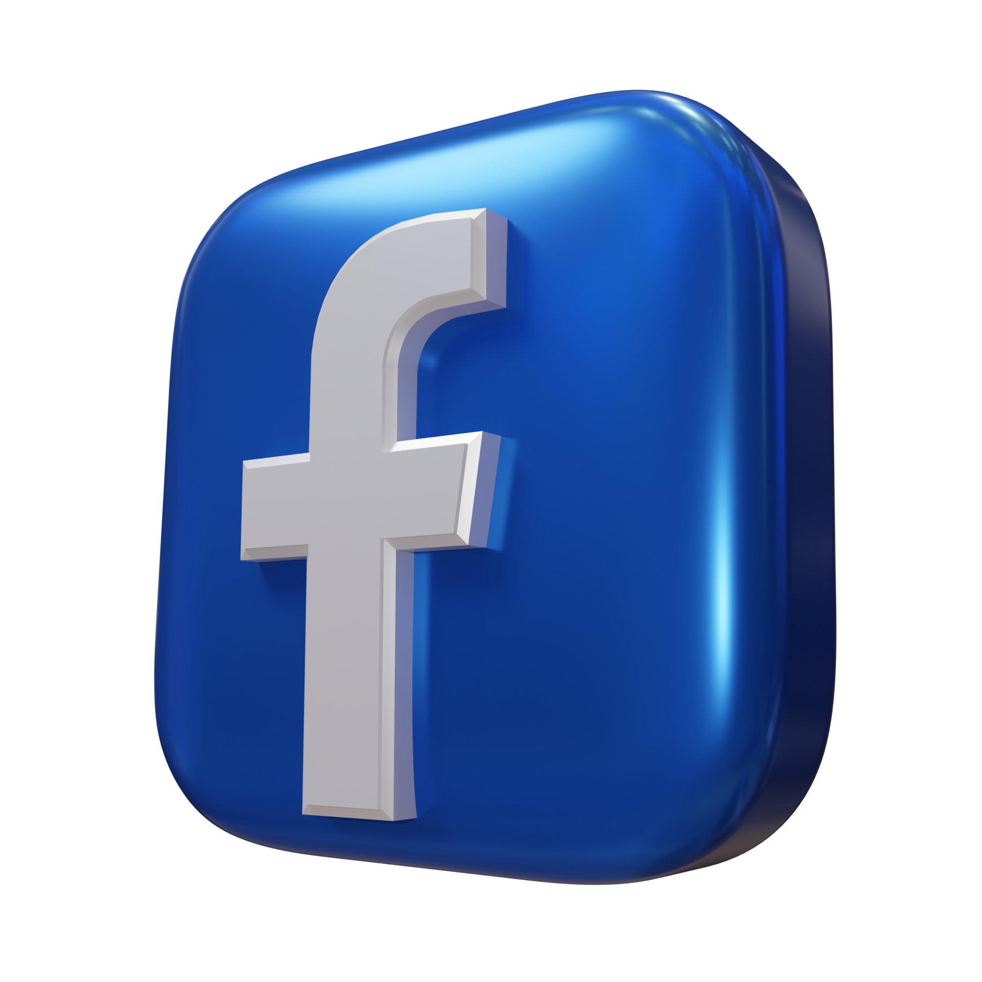 Logo di Facebook con carattere bianco su sfondo blu
