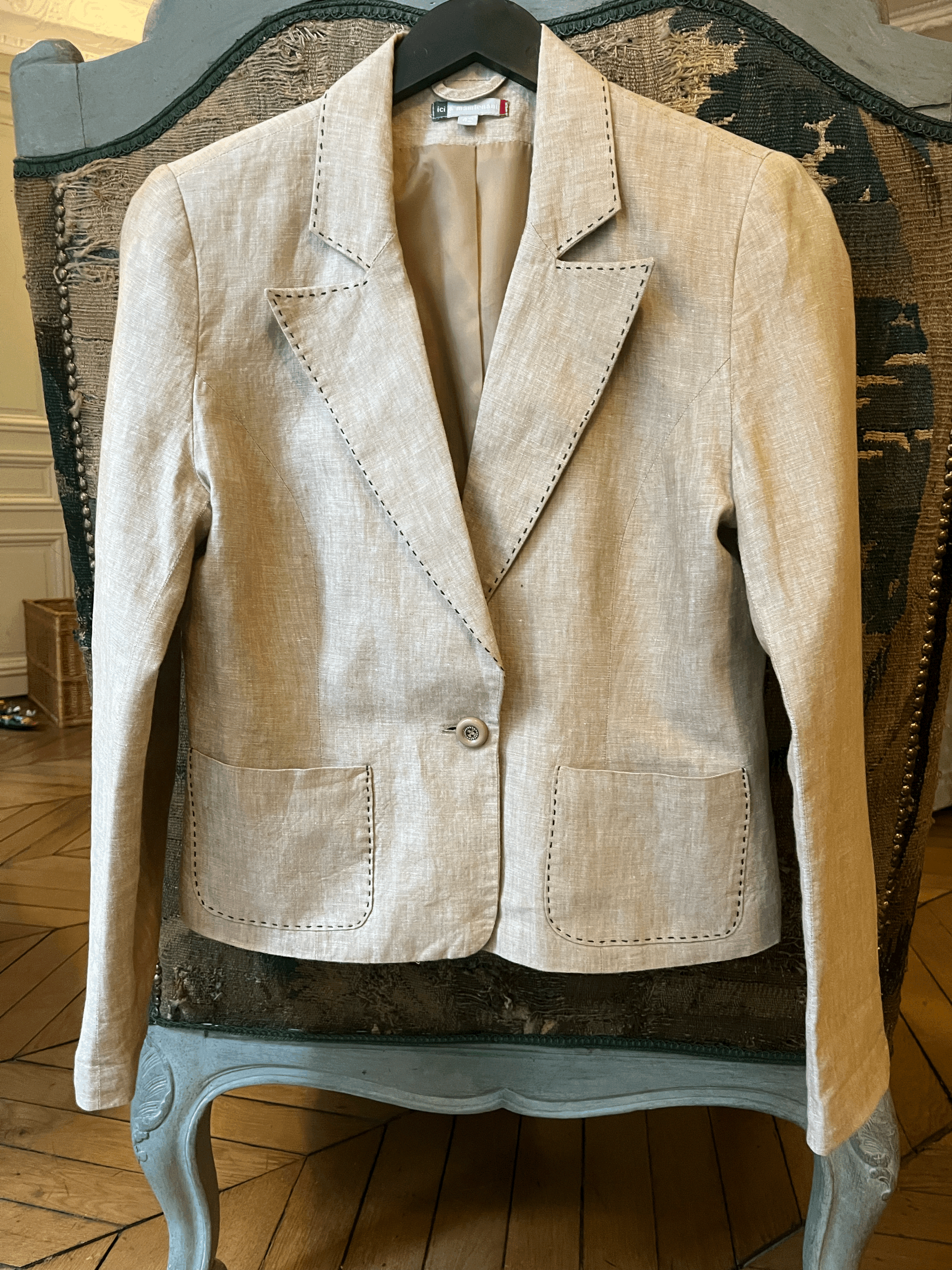 Tan Linen Blazer