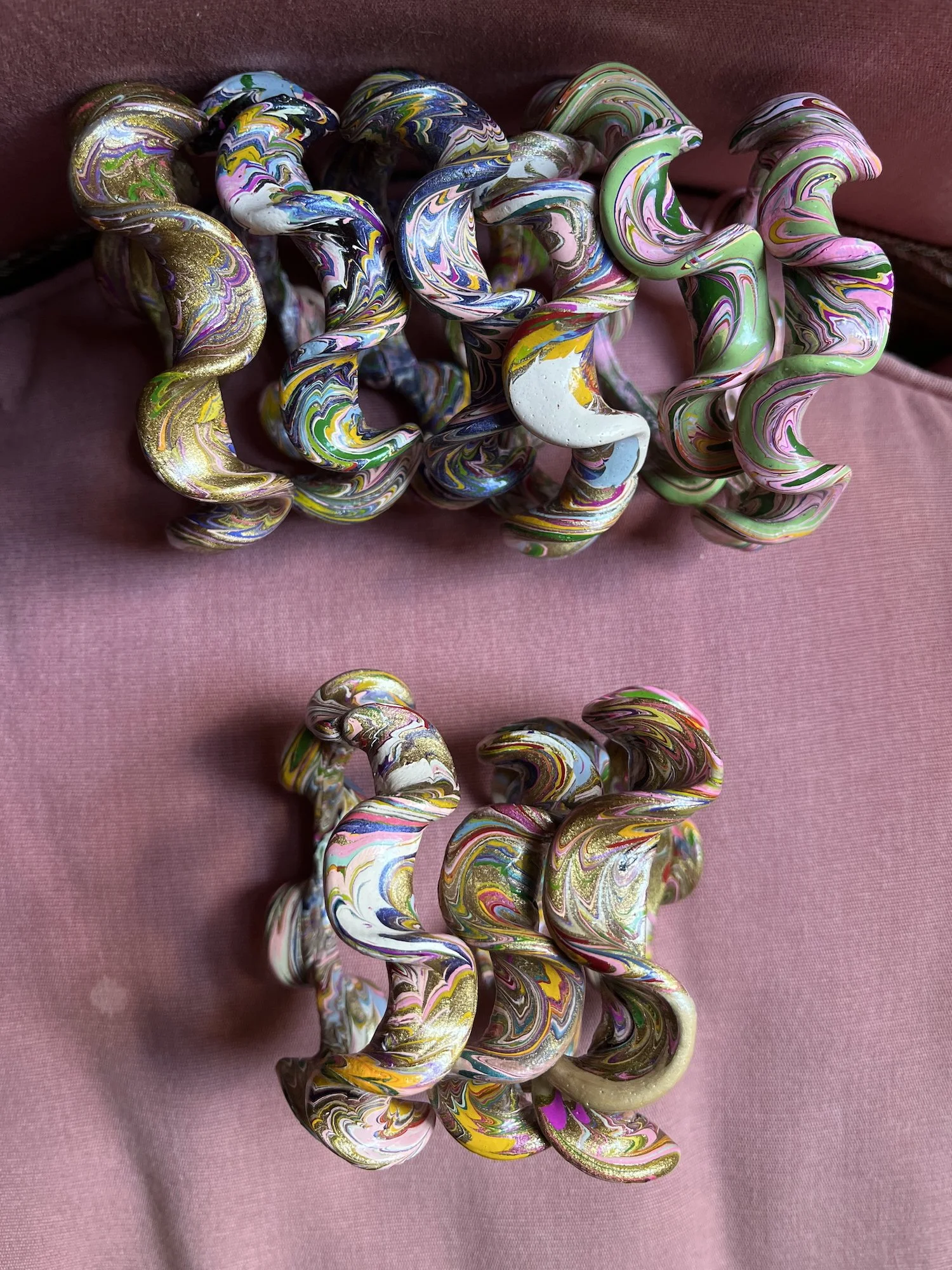 Light Pink Handmade Indian Tree Bark Bracelet