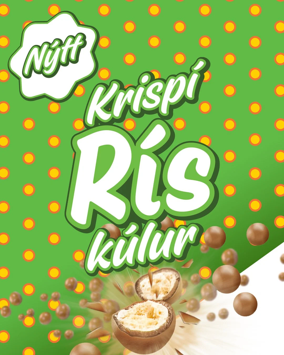 N&yacute;ju Krisp&iacute; R&iacute;sk&uacute;lurnar eru lentar &iacute; verslunum💚 Sumarnammi&eth; &iacute; &aacute;r. Ertu b&uacute;in a&eth; smakka?